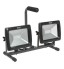 Sealey LED104 SMD LED Telescopic Floodlight, 20 W, 230 V, Black